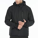Winddicht und verschleißfest: Die winddichte Skijacke für Herren nimmt intimes Design und strapazierfähiges Gewebe an, um eine gute winddichte Wirkung zu erzielen. Verstellbare Klettmanschetten und dehnbare Handschuhe mit Daumenloch helfen, warm zu halten und verhindern, dass Wind oder Schnee in Ihren Körper eindringen. Abnehmbare Sturmkapuze mit verstellbarem Kordelzug, Stehkragen mit Kinnschutz, winddichter Schnapprock, Kordelzug am Saum und durchgehendem Reißverschluss, all diese durchdachten Teile dieses Wintermantels können den Lufteintritt behindern.