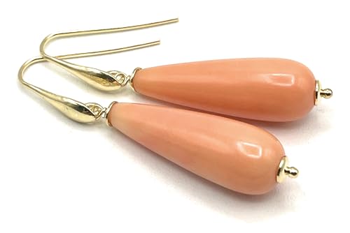 Boucles d'oreilles vermeil et gouttes rose corail : bijoux artisanaux d'exception