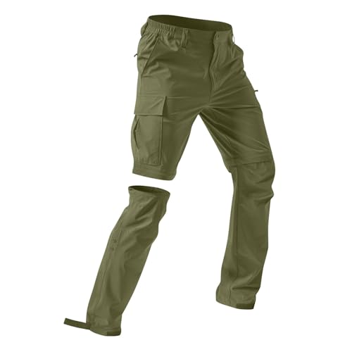 Convertible Hiking Pants Mens Tactical Pants Water Resistant Cargo Pant Quick Dry Construction Pant with Pockets