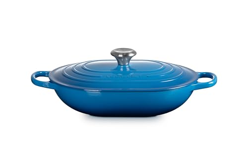 Image of Le Creuset Enameled Cast Iron Oval Casserole with Lid, 3.75 qt., Marseille