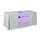 IQ Linens 30” x 60” Polypoplin Table Runner - Fully Dye Sublimated for Tradeshows, Events &...