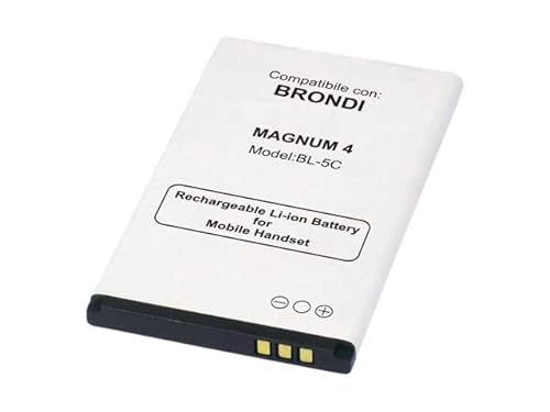 MOVE Batteria SPECIFICA PER BRONDI MAGNUM 4 Liion 3.7V 950 mAh Sostiuisce perfettamente: [Model:BL5C] ATTENZIONE: CONTROLLARE CHE IL CODICE PRODOTTO COINCIDA CON QUELLO DELLA BATTERIA