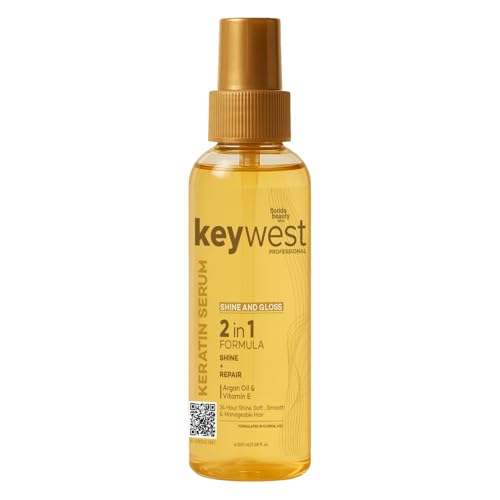 Keywest Professional Shine & Gloss Hair Serum for Women Men Dry Frizzy Hair, 100ml | 2in1 Formula Shine + Repair | Enriched with Argan Oil, Walnut Oil & Vitamin E