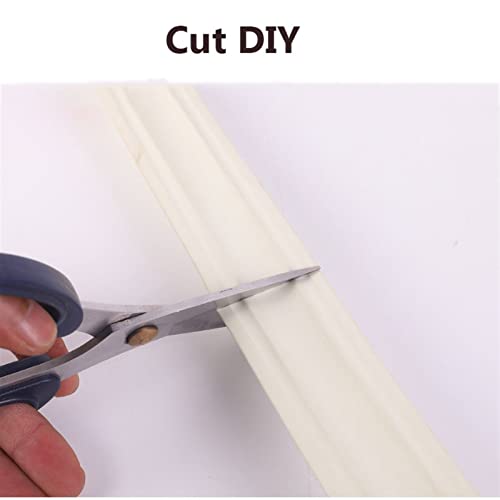 Moldura flexible autoadhesiva de cuarto de bocel para suelo y techo pintable 4