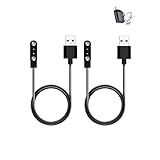 WUNIAK 充電ケーブル FOXBOX DM4-A GPSスマートウォッチ用 男性用 磁気USBフレキシブル充電ケーブル アクセサリー FOXBOX DM4-A用 USB-C - USBアダプター付き (ストラップ付き) (2パック)