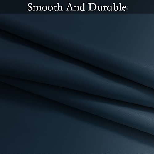 Image of SimpleHome Ombre Navy Blue to Grey White Curtains for Living Room 52Wx84L | Room Darkening Curtains for Bedroom,Gradient Light Blocking Curtain,Thermal Insulated Grommet Window Drapes,2 Panels,84 Inch