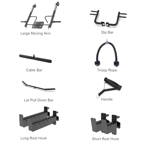 Image of Cable Crossover Exercise Machine for Home & Commercial Gym, Functional Training Center with Dual Weights Stack for Cable Workout
