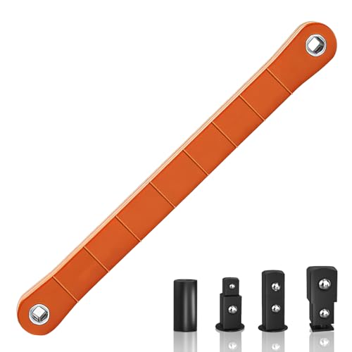 KINDLUME Ratschen Verlängerungen, Schlagschlüssel, Werkzeug KFZ, Verlängerungsschlüssel mit 4 Adaptern, Robuste Carbonstahl-Konstruktion für enge Räume, für Autoreparatur, Fahrradwartung, Heimwerker