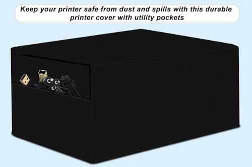 Image of Stylista Waterprood and Dustproof Printer Cover Suitable for Brother Ink Tank DCP-T830DW, Heavy-Duty black Thick Polyester