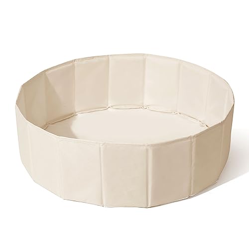 Ball Pit for Toddlers Babies Dogs Cats Iinfant Children, Foldable Ball Pits Play Tent, Crawl Playpen Ball Pool with Storage Bag, Surprise for Boys Girls Festival (Balls Not Included), Beige