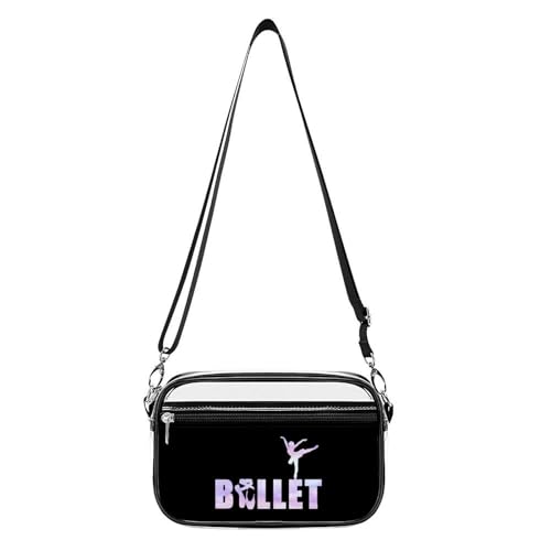 Ballerina Ballet Lover Women's Clear Crossbody Purse Bag Transparent Bags Pocket for Concerts Sports Festivals