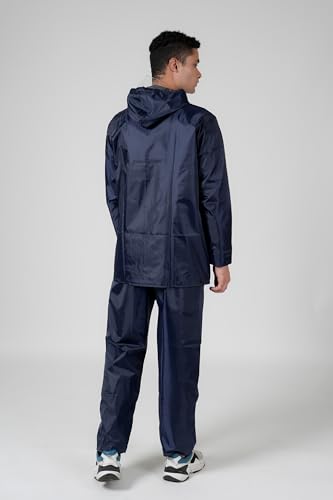 Image of TAGAS Men's Raincoat ||Waterproof for Bike ||Reversible Double Layer with Hood || Set of Top and Bottom With Cap rain Wear