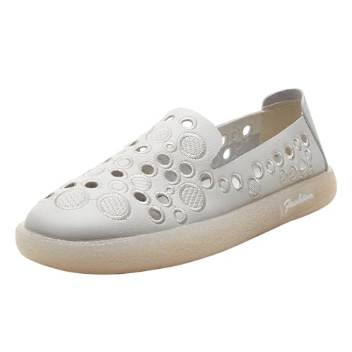Zapatillas montaña mujer verano y zapatos de enfermera cómodos en cuero