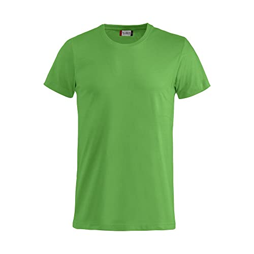 Image of Clique Mens Basic T-Shirt Apple Green L Short-Sleeved 100% Cotton Oeko-Tex Standard 100 Certified 145gsm