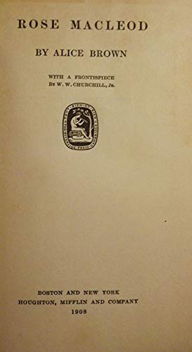 Rose MacLeod, B0006AFBNK Book Cover
