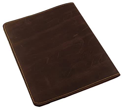 Rustic Ridge Refillable Leather Composition Notebook - Composition Notebook Cover - Leather Notebook Cover (Vintage Brown) - Thumbnail 4