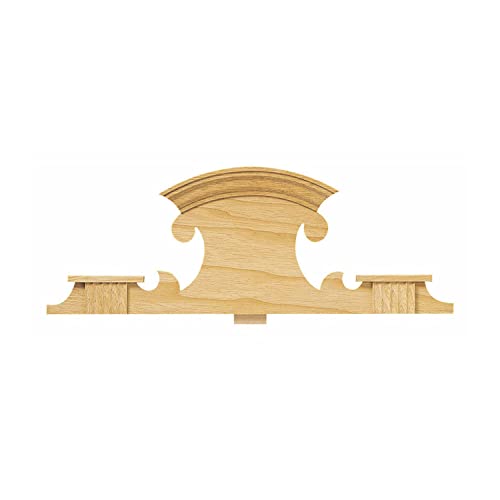 SELVA Zierteil, Aufsatz, Holzverzierung, aus Massivholz, roh, für Freischwinger- und Regulateurgehäuse