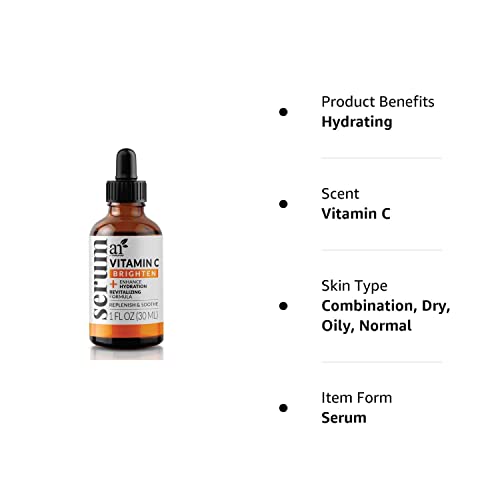 Artnaturals Anti-Aging Vitamin C Serum - (1 Fl Oz / 30Ml) - With Hyaluronic Acid And Vit E - Wrinkle Repairs Dark Circles, Fades Age Spots And Sun Damage - Enhanced 20% Vitamin C (Anga-0120) #TOP6