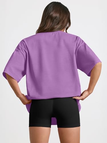 Image of Trendy Queen Womens Oversized T-Shirts Short Sleeves Workout Tops | Casual Summer Gym Tees Plus Size Fashion Clothes 2026