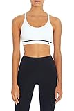 Bally Total Fitness Women's Kaleigh Seamless Sports Bra, White with Black, Small