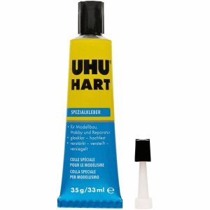 6 x Uhu Kunststoffkleber / Modellbaukleber Hart Tube 35g