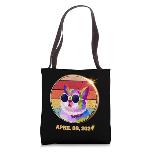 Total Solar Eclipse Cat Tote Bag 8/24