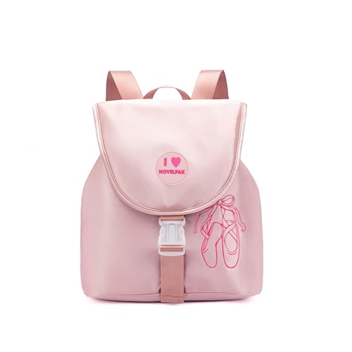 Image of Girls Ballet Backpack - Customized Dance Backpack by Velcro Badge,15Liter Capacity for Teen GIrls(Powder Pink)