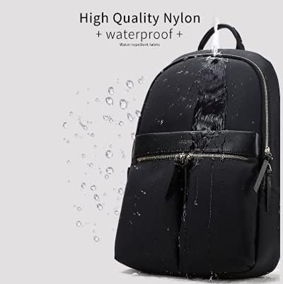 Luxury Style waterproof Leather & Microfibre Women's Business Backpack and Easy Daypack 14" Laptop Backpack B6921
