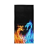 Handtücher Drachen Feuer EIS Gästetücher Saugfähig Gästetuch Mehrzweck...