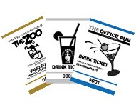 Custom Drink Tickets - Personalized Mini Tickets For Beverages Or Admit One With Your Logo (Metallic Silver, 500) #TOP1