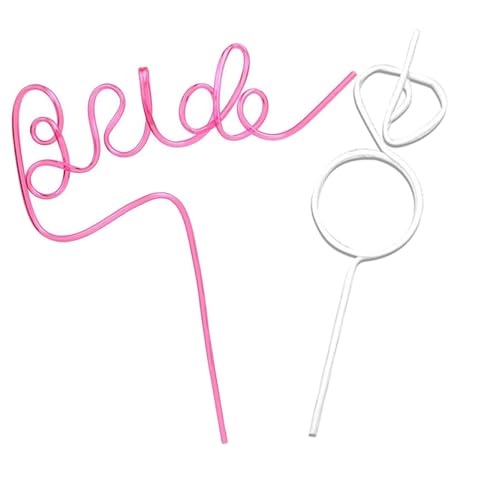 2 pitillos reutilizables para novia y fiesta miniatura 1