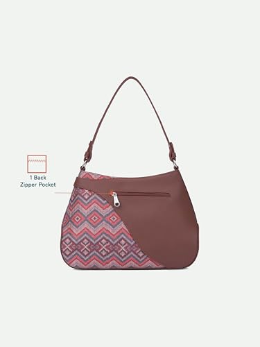 Image of ZOUK Ira Handbag | Stylish Women's Handbag | Luxury Shoulder Bag for Women | Trendy | Fancy Ladies Handbags | Small Purse for Events | Water-Resistant