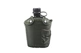Se puede beber facilmente de la cantimplora sin necesidad de quitar la funda. OZtrail es una marca australiana.