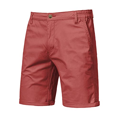 Pantalon cargo tendance pour homme, coupe droite, coupe ajustée, grand, couleur unie, short d'outillage de sport, Orange, M