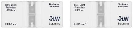 LW Scientific CTL-HEMM-GLDR Hemacytometer, Neubauer Bright Line, Double-Counting Chamber (2)