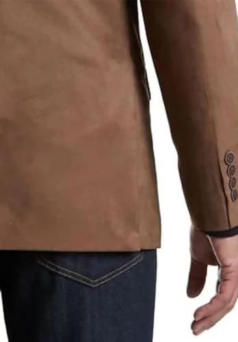 Men's Classic Single-Breasted Suede Jacket Business Slim Fit Sport Coats & Blazers3