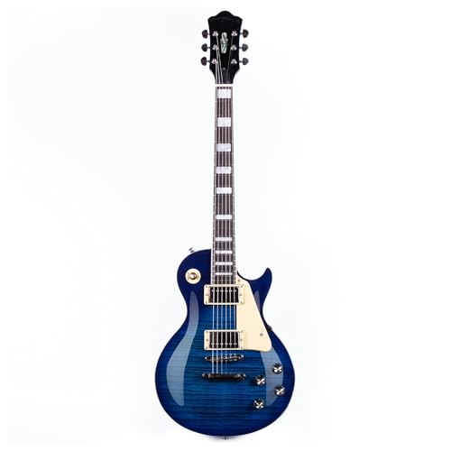 Guitare électrique bleue instrument stable idéal débutant classique adulte