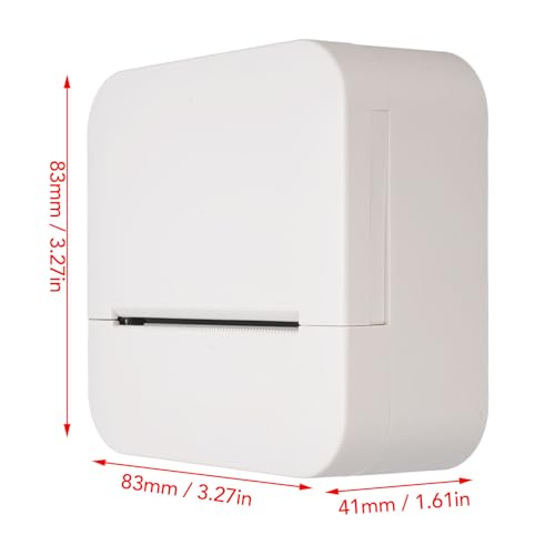Image of Portable Thermal Printer Mini Printer 203 Dpi High Resolution Rechargeable Pocket Printer with 5 Rolls Paper for Students Office Home Use ABS Material