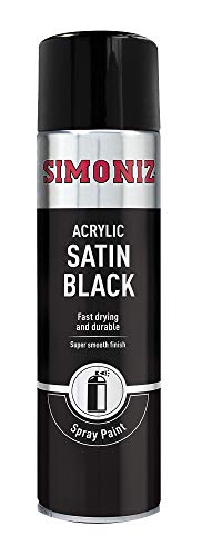 Simoniz Acrylic Satin Black Spray Paint 500ml