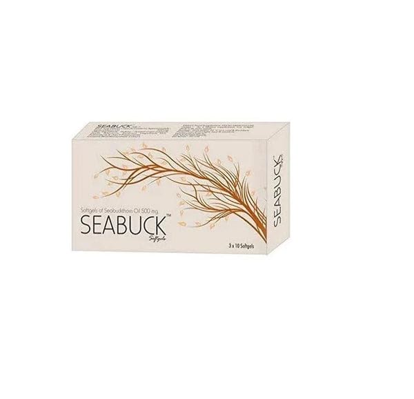 Seabuck Sea Buckthorn Seed Oil Vegetarian Capsules Supplement 500mg - (30 Softgel Cap) (B0D97K67M7) Amazon Price History, Amazon Price Tracker