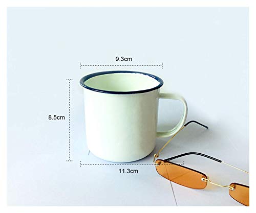 Water Cup Emaille Theekop Keramische Mok Outdoor Home Vintage Ontbijt Melk Koffiekopje Gift Mokken Tumbler (Capaciteit: 500ML, Kleur: Geel) - Image 6