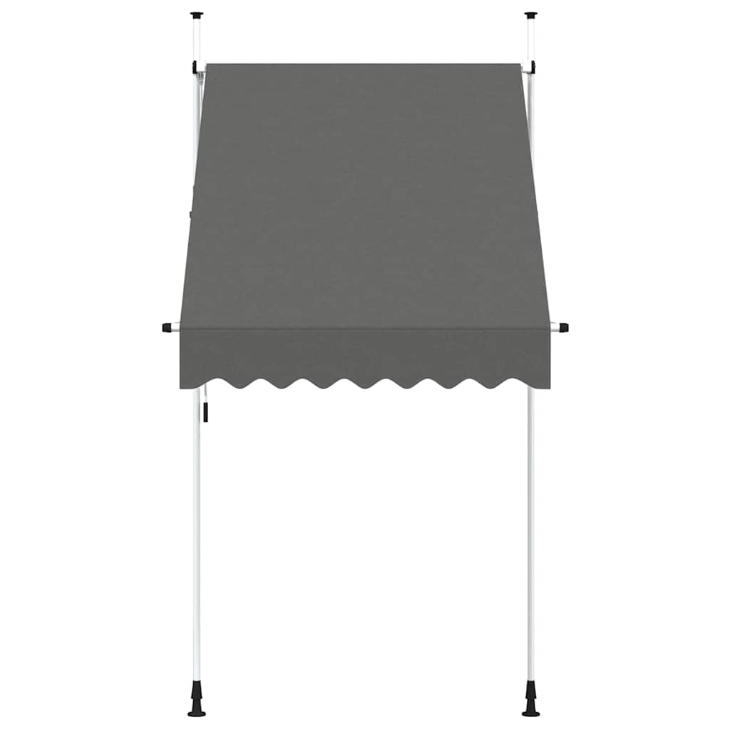 vidaXL Toldo Retráctil de Operación Manual Antracita 150 cm Techo Marquesina