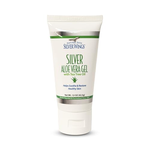 Natural Path Silver Wings Silver Aloe Vera Gel (With Tea Tree Oil, 200 PPM, 1.5 oz)