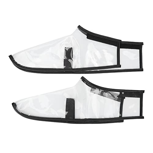 Folding Barber Shoes Cover,ANGGREK Barber Shoes Cover Salon Hairdressing Shoes Cover Transparent Shoes Cover for Massage Stores Spas(M)