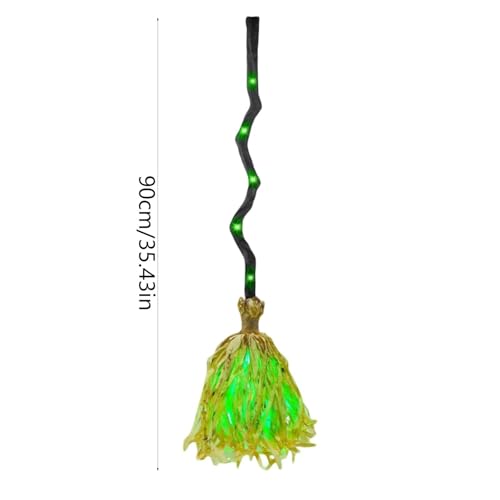 Animated Moving Witch Broom Halloween Decoration Light Motion Prop，1 Pc - image 2