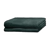 Merana Rome Handtuch Set | saugstark, weich und fusselfrei | Frottier Luxus Qualität | 100% Baumwolle | Oeko-TEX | 590 GSM (Jungle Green, 2 x Duschtücher (70x140cm))