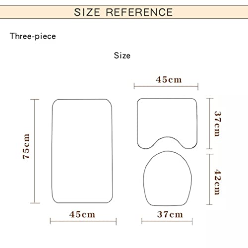 Duschvorhang-Set mit Wolf-Motiv, bedruckt, mit Badematte, rutschfest, Badezimmerteppich, Heimdekoration, Eingang, Fußmatte, Wohnzimmer, 150 x 180 cm, 4-teiliges Set – Bild 5