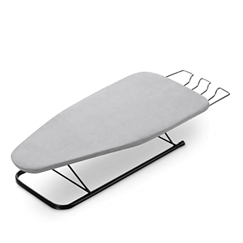 Bartnelli Tabletop Ironing Board | 30x13 European Made Portable Iron Board with Extra Layers Padding, Scorch Resistant Cotton Top, and Foldable Steel Legs with Safety Lock to Easily Store Away