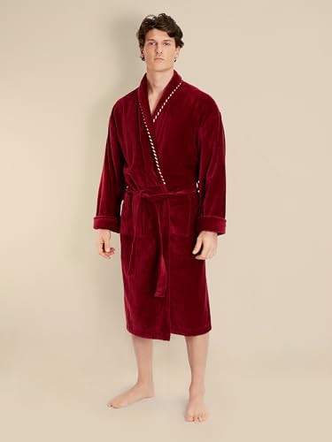 Men's British Bathrobe - Earl Claret2