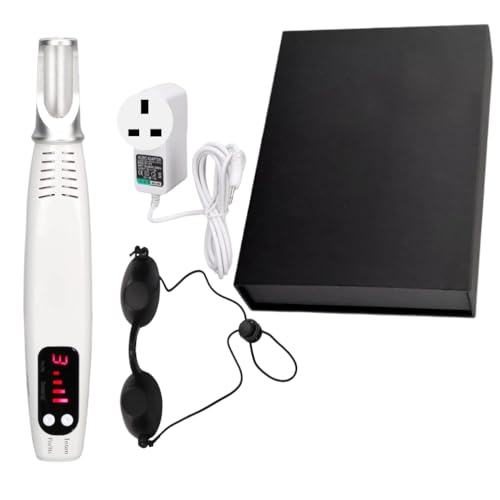 Picosecond Laser Pen Blue/Red Light Therapy Spot Remover Machine Skin Care Beaut Device with 9 Gears, 4 Levels for Skin Tags Tattoo Freckles Skin Pigmentation Scars with Glasses (Red)